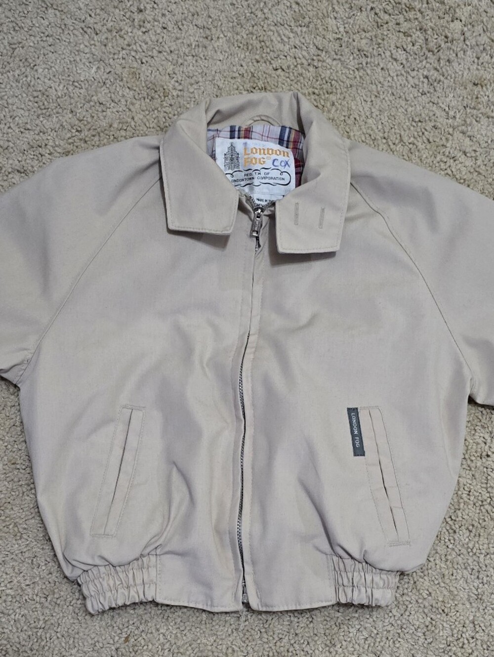 London Fog Boy's Beige Bomber Jacket